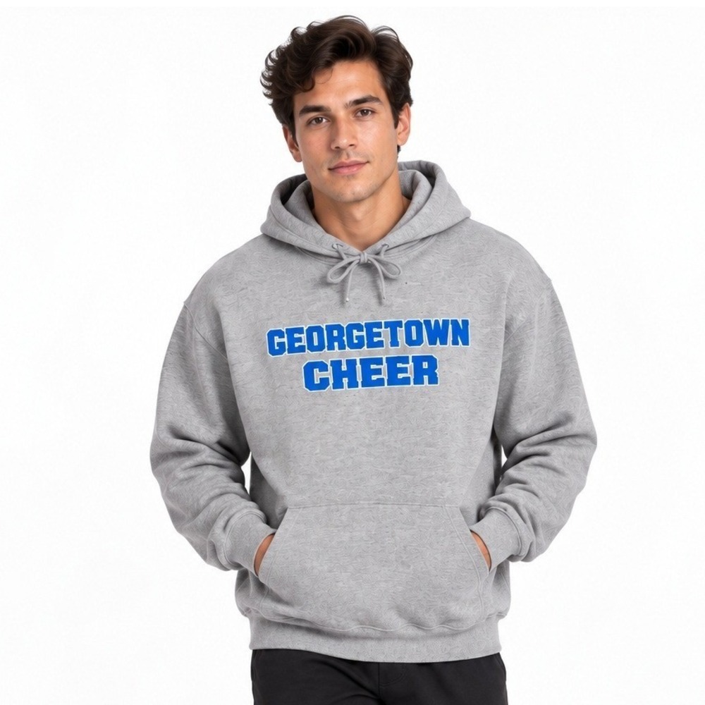 Champion Georgetown Cheer Hoodie Gray Pullover S700 LW Mens Large